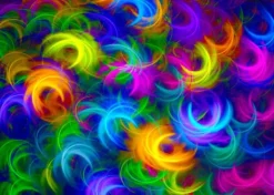 Abstract Neon Feathers
