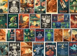 Affches Retro d'Extraterrestres