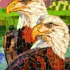 Aigles en Vitrail