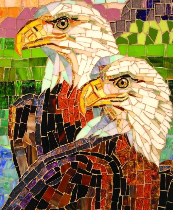 Aigles en Vitrail