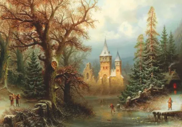 Albert Bredow - Romantic Winter Landscape