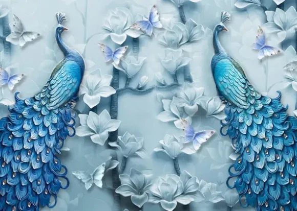 Blue Peacocks