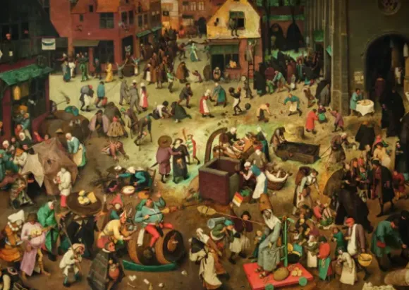 Brueghel Pieter - Pieter Brueghel Le Vieux - The Fight Between Carnival and Lent