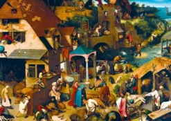 Brueghel Pieter - Pieter Bruegel the Elder - Netherlandish Proverbs, 1559