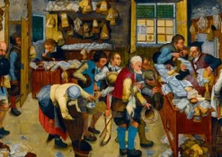 Brueghel Pieter - Pieter Brueghel the Younger - The Tax-collector's Office, 1615