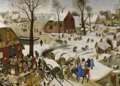 Brueghel Pieter - 2 Puzzles - L'Art de Pieter Brueghel : Proverbes Flamands - Le Dénombrement de Bethléem