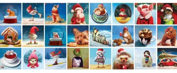 Calendrier de l'Avent - Christmas Animals - 24 Puzzles
