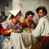 Carl Bloch : In a Roman Osteria