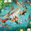 Carpes Koi Colorées