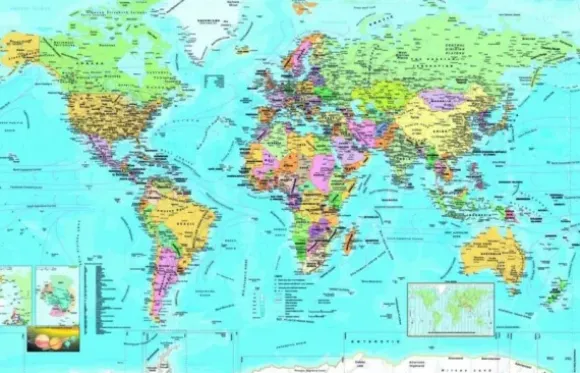 Carte du Monde (en anglais)