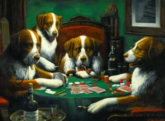 Cassius Marcellus Coolidge - Poker Game