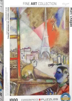 Chagall Marc - Marc Chagall - Paris par la Fenêtre (détail)