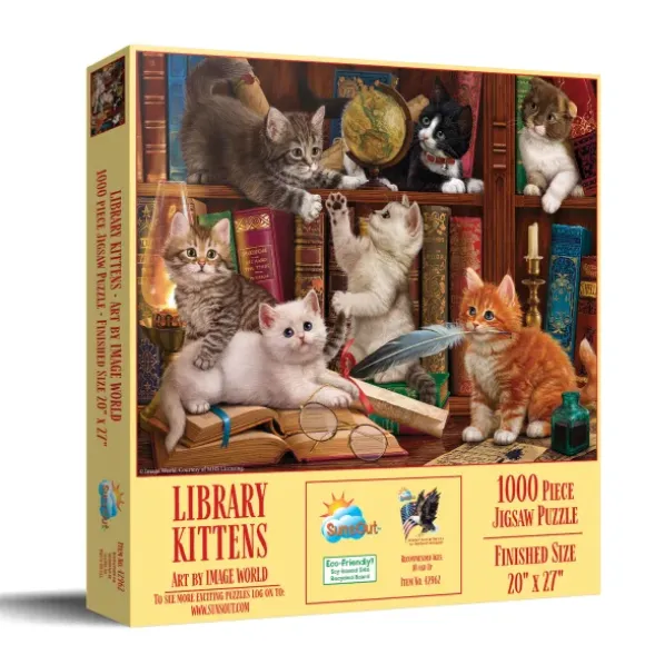 Chatons dans la Librairie