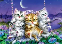 Chatons se Balançant au Clair de Lune