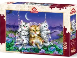 Chatons se Balançant au Clair de Lune