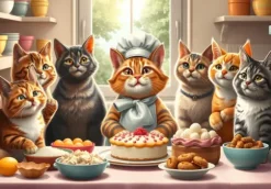 Chats Pâtissiers en Action