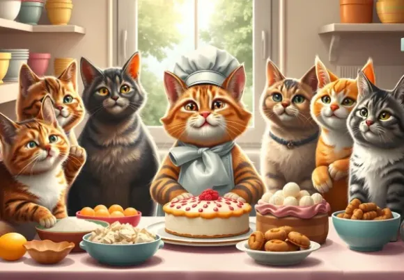 Chats Pâtissiers en Action