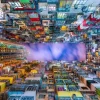 Colorful Apartment Building, Hong Kong