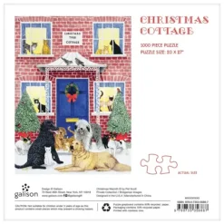Cottage de Noël - Puzzle Boîte Carré de 1000 pièces