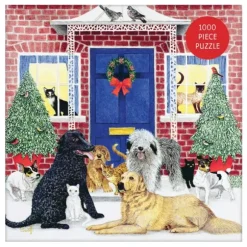 Cottage de Noël - Puzzle Boîte Carré de 1000 pièces