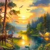 Coucher de Soleil sur la Rivière de la Forêt