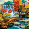 Country House by the Water Fall