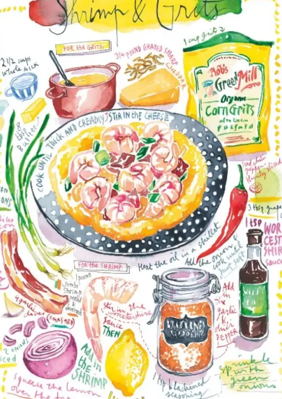 Crevettes et Grits