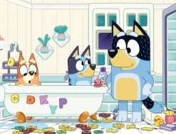 Dans le Bain avec Bluey