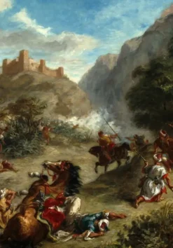 Delacroix Eugène - Eugène Delacroix : Arabes tiraillés dans les montagnes