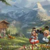 Disney, Mickey et Minnie dans les Alpes