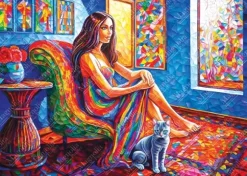 Elif Hürdogan - Woman with Cat