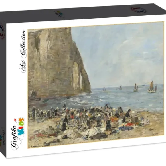 Eugène Boudin - Eugène Boudin: Les Blanchisseuses de la Plage d'Etretat, 1894
