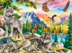 Famille de Loups et Aigles.