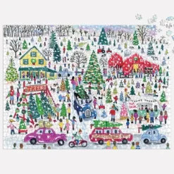 Ferme d'Arbres de Noël - Puzzle Étincellant de 1000 Pièces