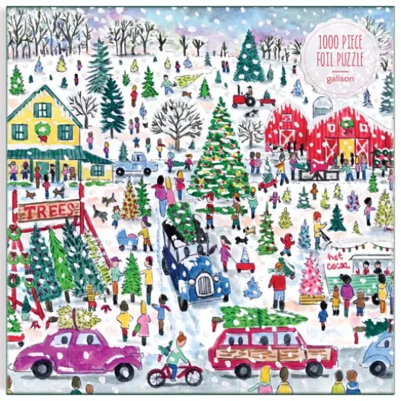 Ferme d'Arbres de Noël - Puzzle Étincellant de 1000 Pièces