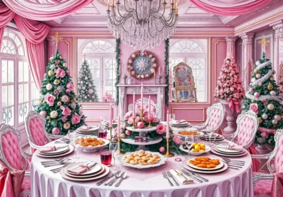 Festin de Noël en Rose
