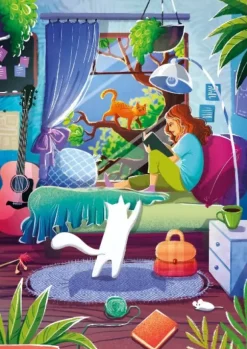 Fille et Chats