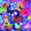 Fleurs et Papillons Colorés