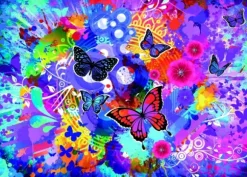 Fleurs et Papillons Colorés