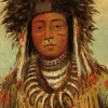 George Catlin : Chef Indien - Ojibbeway, 1843