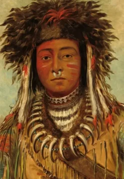George Catlin : Chef Indien - Ojibbeway, 1843