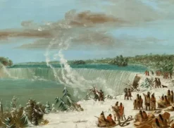 George Catlin : Portage Autour des chutes de Niagara à Table Rock, 1847-1848