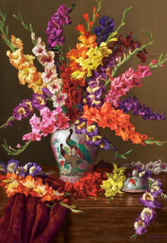 Glaïeuls dans un Vase Chinois