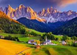 Église dans les Dolomites, Italie