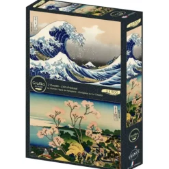 Hokusai - 2 Puzzles - L'Art d'Hokusai : La Grande Vague de Kanagawa - Shinagawa sur Le Tokaido