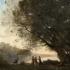 Jean-Baptiste-Camille Corot : Danse sous les Arbres au Bord du Lac, 1865-1870