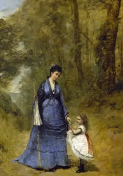 Jean-Baptiste-Camille Corot : Madame Stumpf et sa fille, 1872