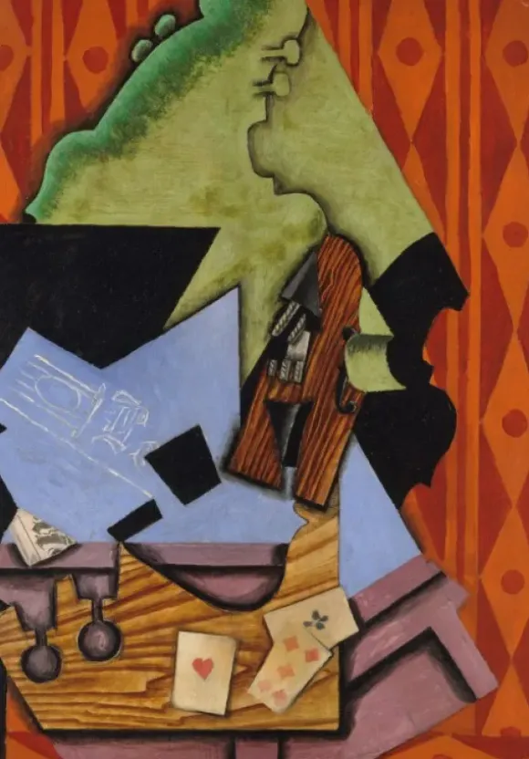 Juan Gris: Violon et Cartes à Jouer sur une Table, 1913