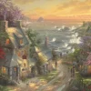 Kinkade Thomas - Thomas Kinkade - Le Cottage et le Phare