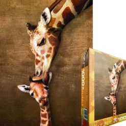 La maman girafe et son girafon